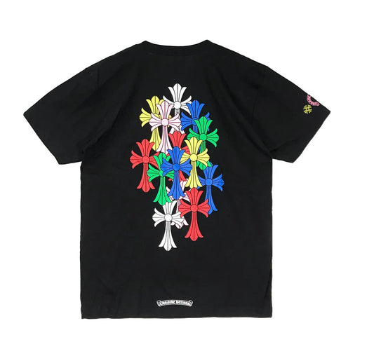 Chrome Hearts Multi-Color Cross Pocket T-Shirt – Black
