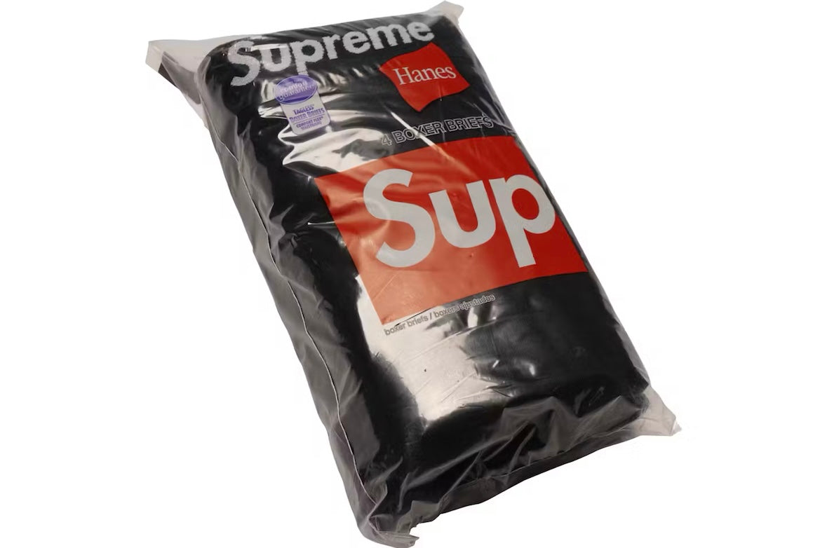 Supreme Hanes Boxer Briefs (4 Pack)
Black