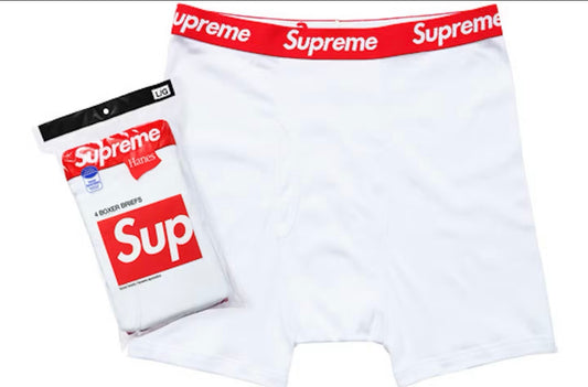 Supreme Hanes Boxer Briefs (4 Pack)
White