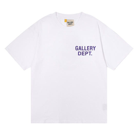 White GALLERY DEPT. T-Shirt – Purple Print Edition