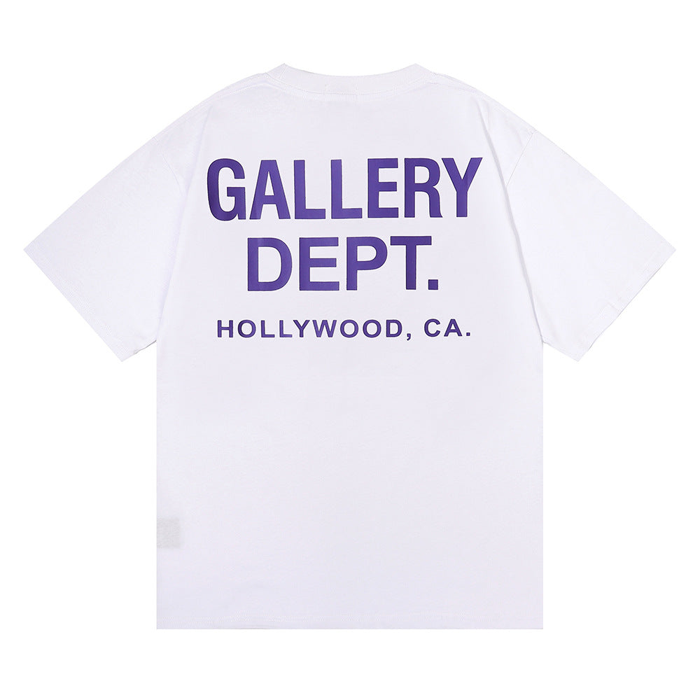 White GALLERY DEPT. T-Shirt – Purple Print Edition