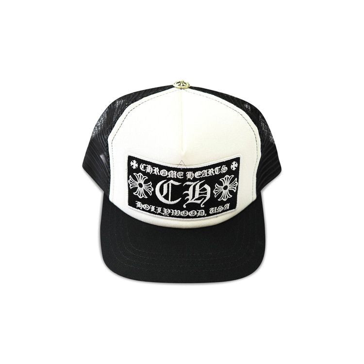 Chrome Hearts Trucker Hat – Black & White Hollywood USA Edition